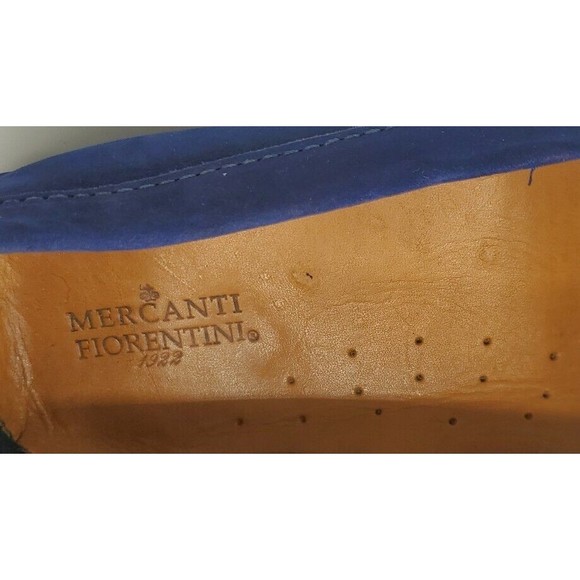 Mercanti Fiorentini Loafer driving shoes Slip On Suede Size 9.5 Made Brazil Blue - Picture 4 of 11